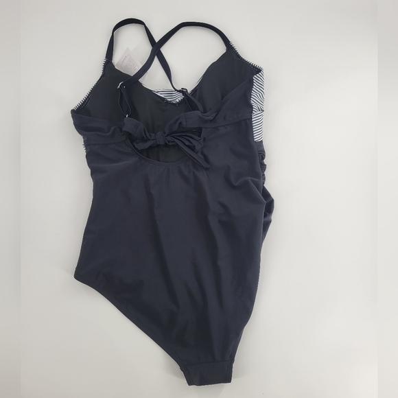 B2prity Women's Tummy Control Front Cross Slimming V Neck Swimsuit Size XL - Picture 2 of 4